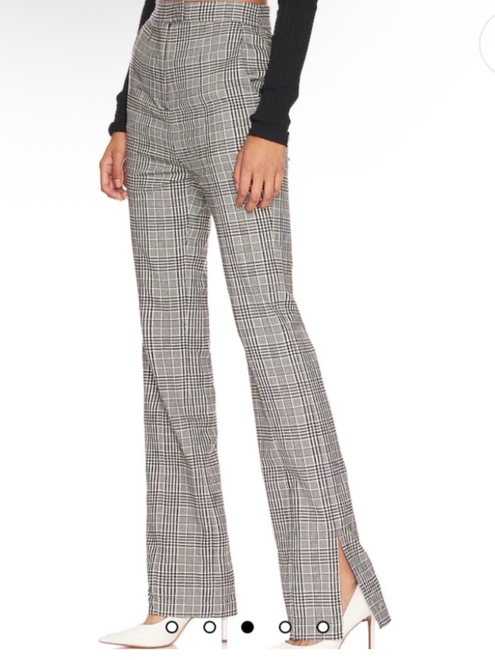 LOVERS AND FRIENDS Patton Pants Plaid Dark Academia Preppy Side Slit Y2K M